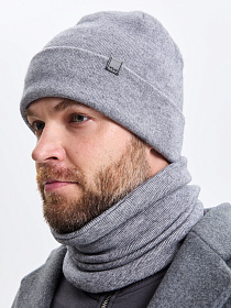 Шапка двойная с кашемиром