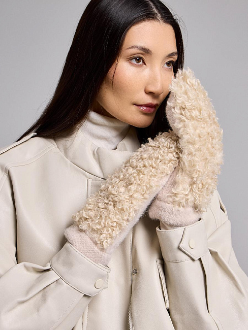 Варежки на флисе с шерстью мериноса PR 25013