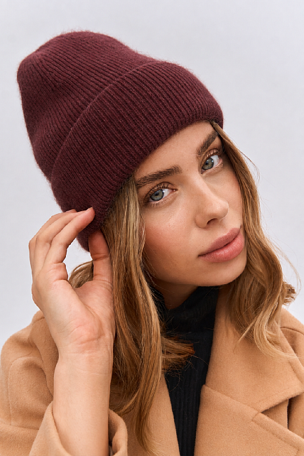 Шапка на велюре 40% ангора PR 25025/1