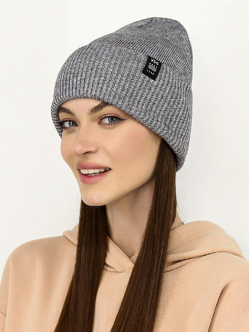 Шапка двойная с кашемиром YC 818